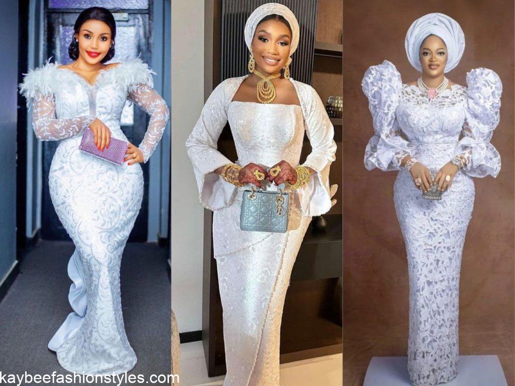 Best Short White Lace Gown Styles in 2022 and 2023 - Kaybee Fashion Styles