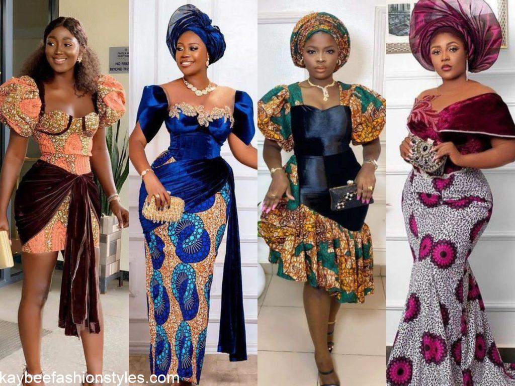 30 Best Ankara and Velvet Combination Styles for Ladies