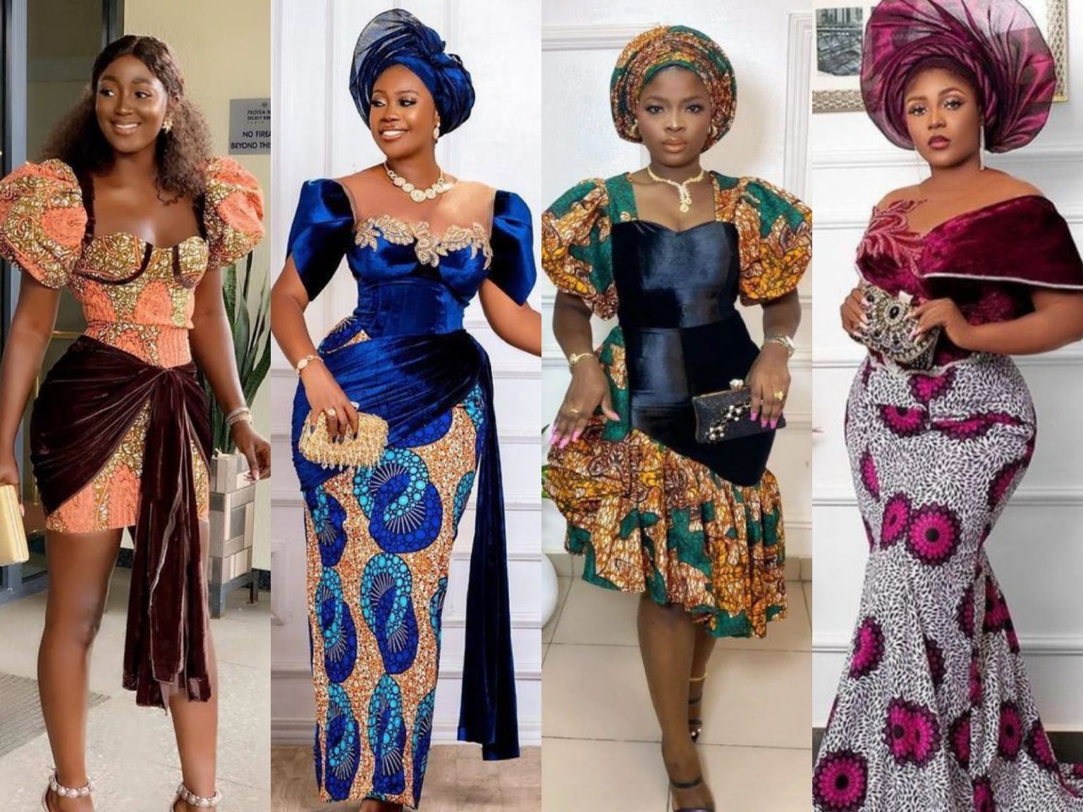 Curated visual reference: Visual Reference: Best Ankara And Velvet Combination Styles For Ladies In 2023