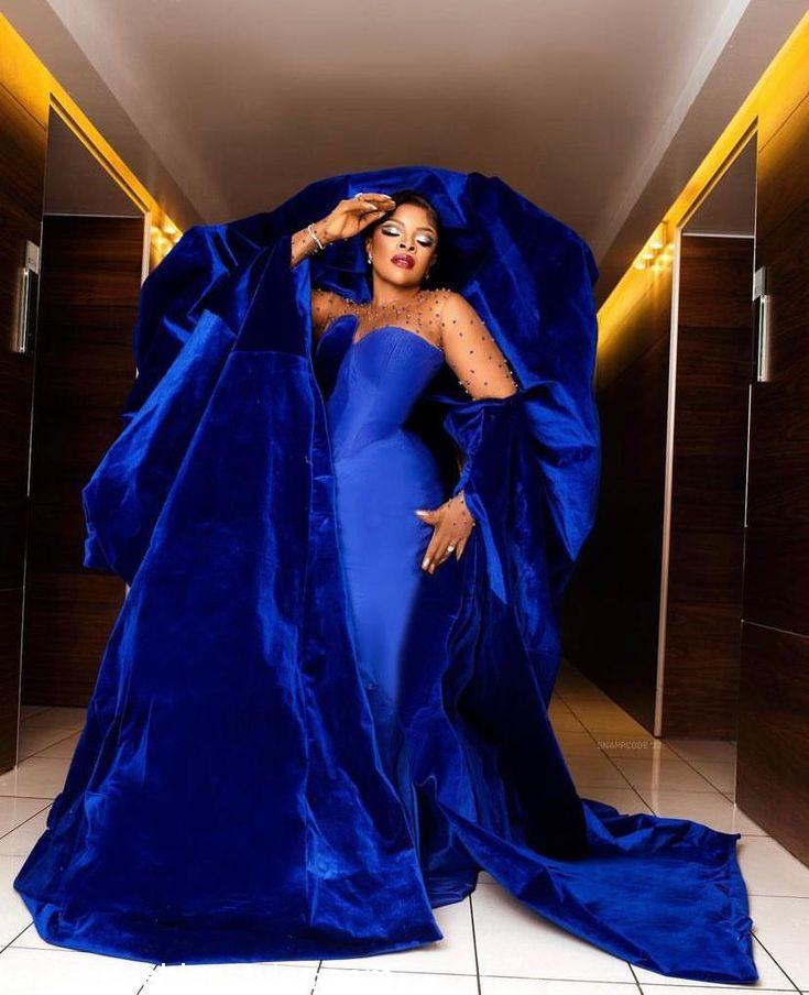 Latest Velvet Gown Styles for Ladies in Nigeria