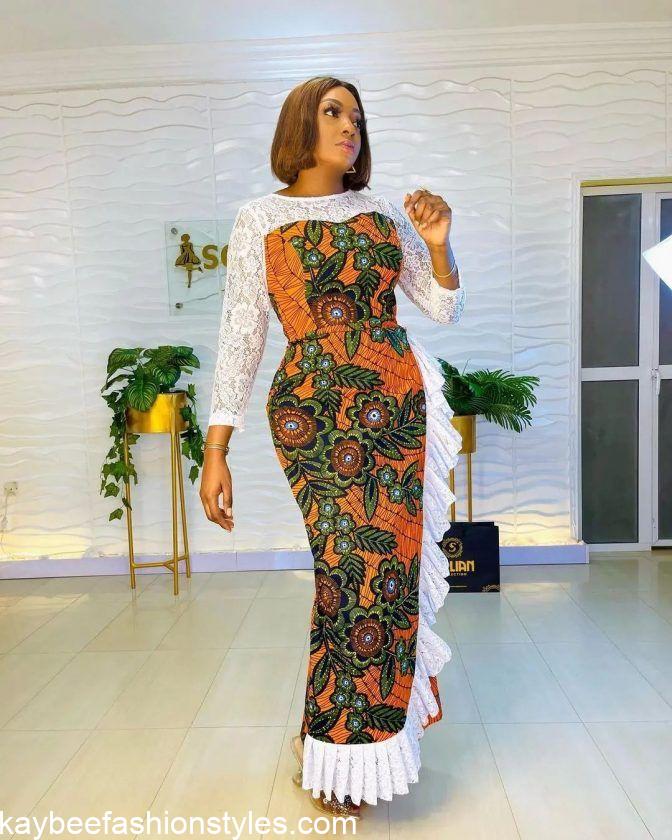 Best Ankara and Lace Combination Styles for Ladies