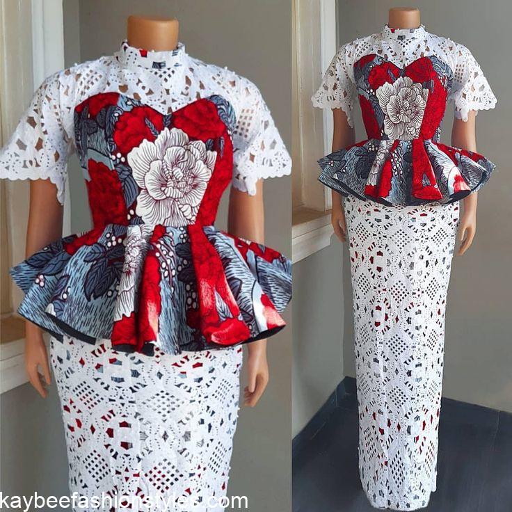 Best Ankara and Lace Combination Styles for Ladies