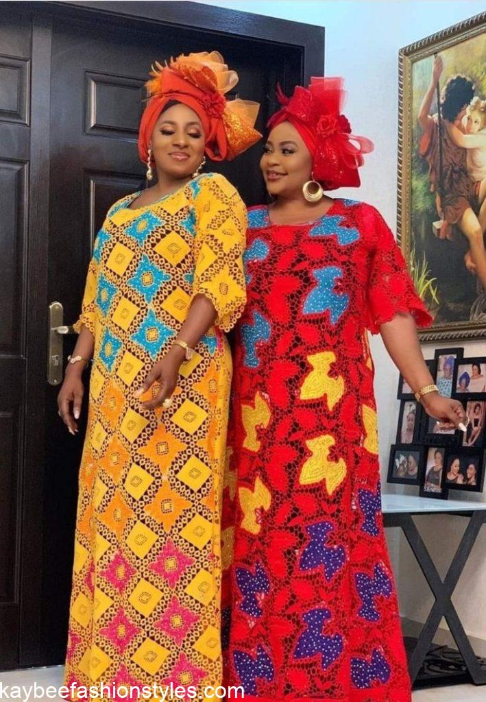 Latest Dry Lace and Ankara Combination Styles for Ladies