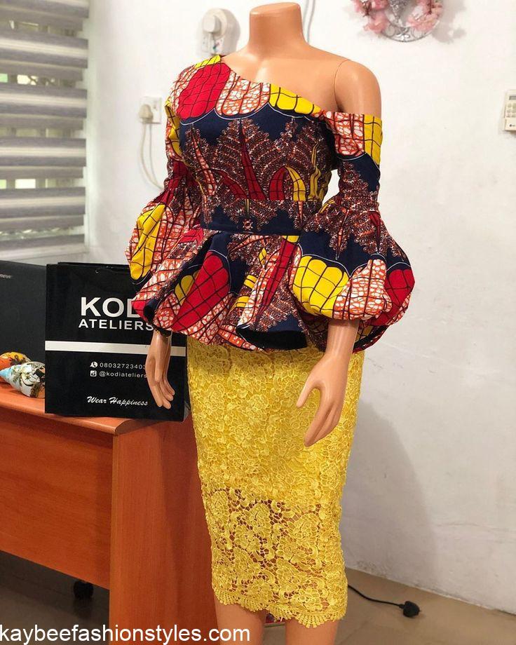 Best Ankara and Lace Combination Styles for Ladies