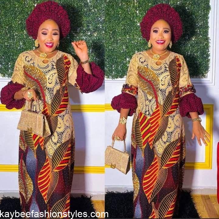 Latest Dry Lace and Ankara Combination Styles for Ladies