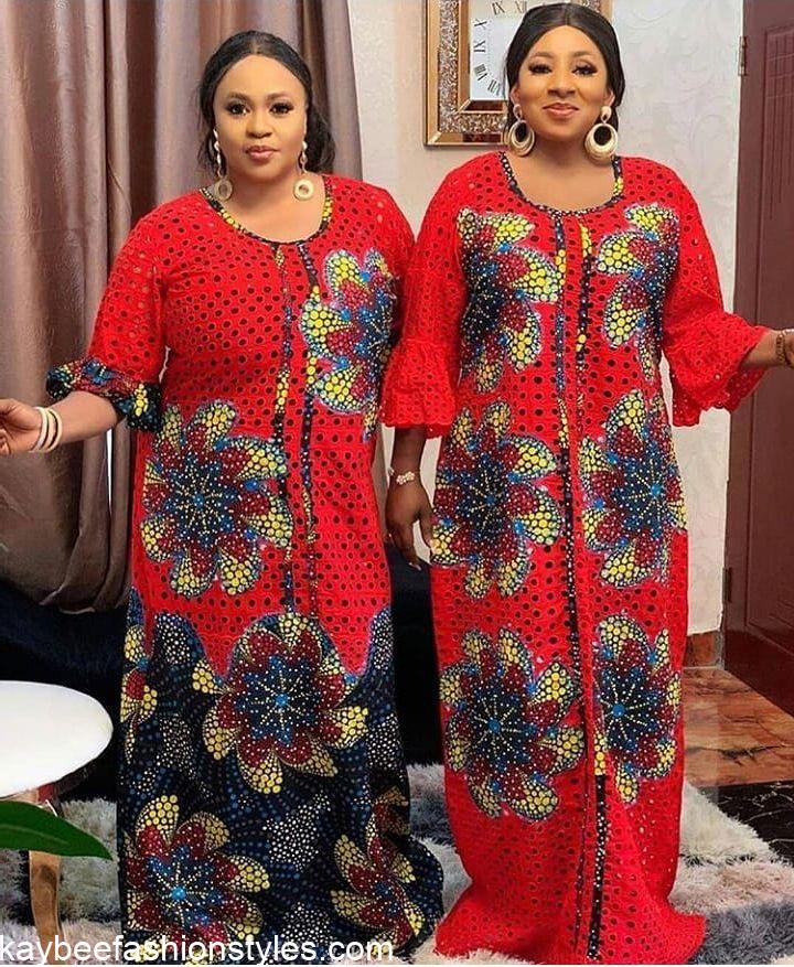 Latest Dry Lace and Ankara Combination Styles for Ladies