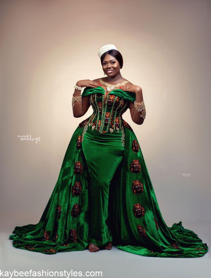 Latest Velvet Gown Styles for Ladies in Nigeria