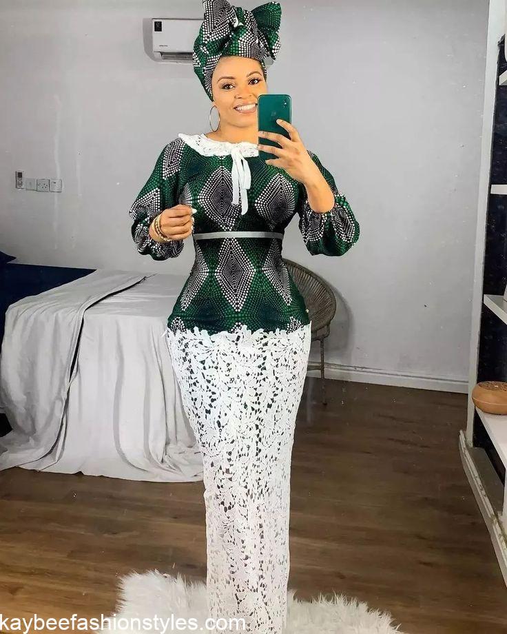 Best Ankara and Lace Combination Styles for Ladies