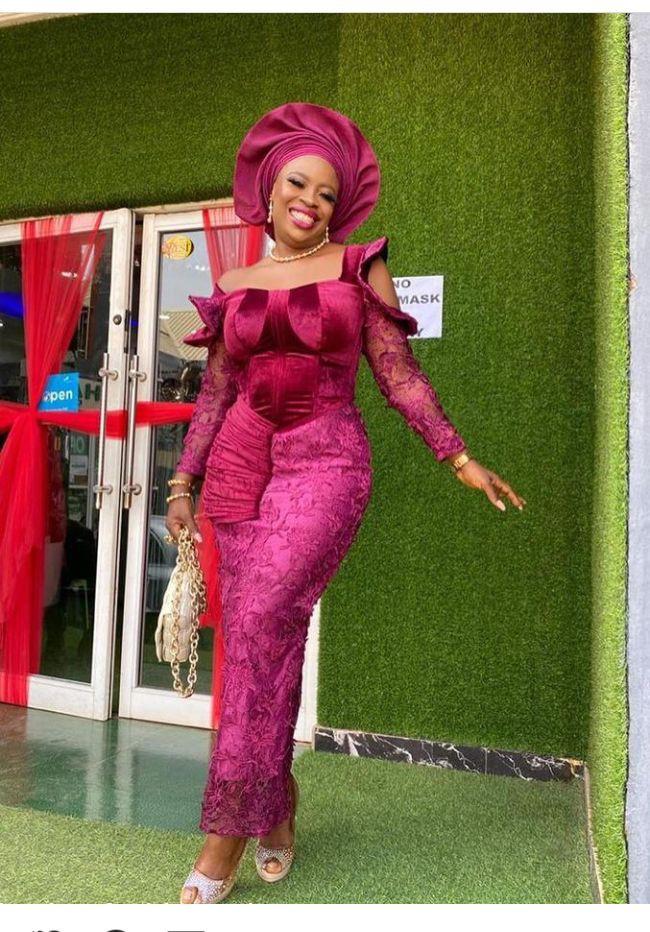 Latest Velvet Gown Styles for Ladies in Nigeria