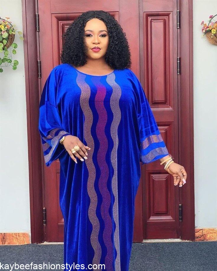 Latest Velvet Gown Styles for Ladies in Nigeria