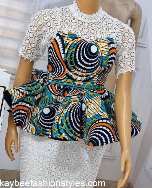 Best Ankara and Lace Combination Styles for Ladies