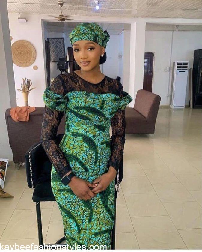 Best Ankara and Lace Combination Styles for Ladies