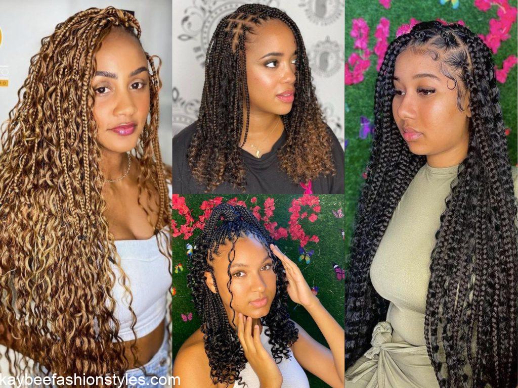 Best Bohemian Knotless Braids Hairstyles for Ladies