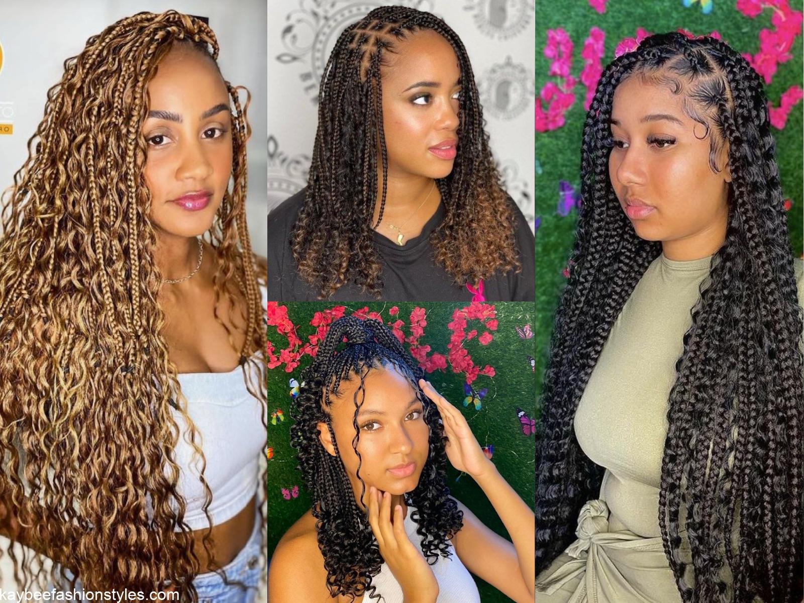 Amazon.com : COOKOO 12 Inch Goddess Box Braids Crochet Hair 8 Pack  Synthetic Bohemian Hippie Box Braids Crochet Hair Pre-looped With Curly  Ends Braiding Hair for Black Women1B# : Beauty & Personal Care