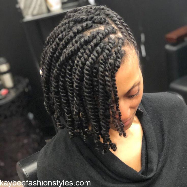 Female 2 strand Twist Styles For Natural hair