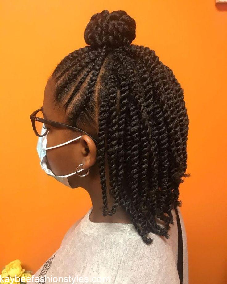 Female 2 strand Twist Styles For Natural hair