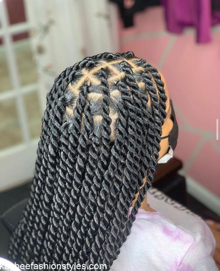 Female 2 strand Twist Styles For Natural hair