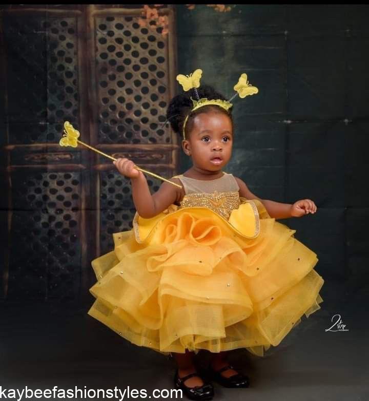 Latest Birthday Gown Styles for Baby Girls in Nigeria