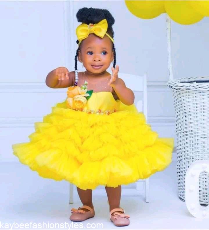 Latest Birthday Gown Styles for Baby Girls in Nigeria