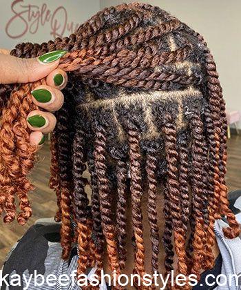 Female 2 strand Twist Styles For Natural hair