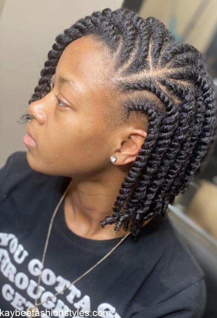 Female 2 strand Twist Styles For Natural hair