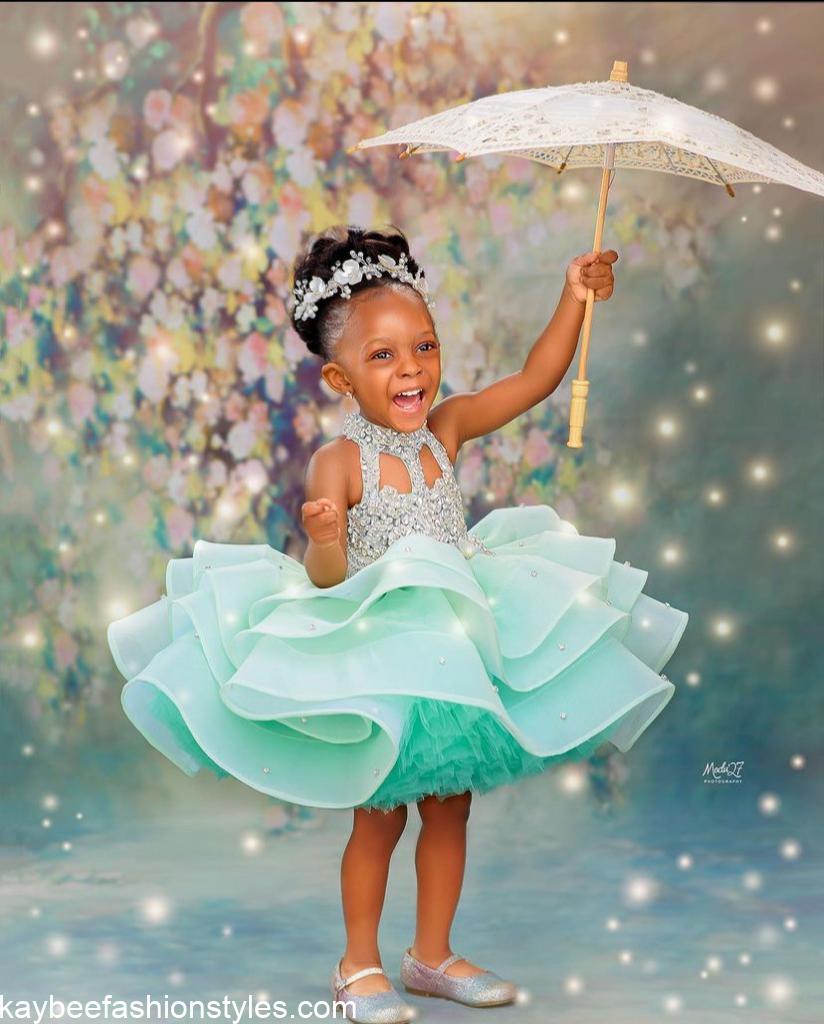 Latest Birthday Gown Styles for Baby Girls in Nigeria