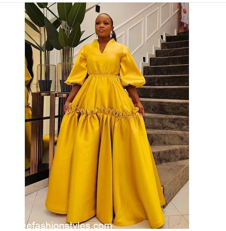 Best Maxi Gown Material Styles in Nigeria