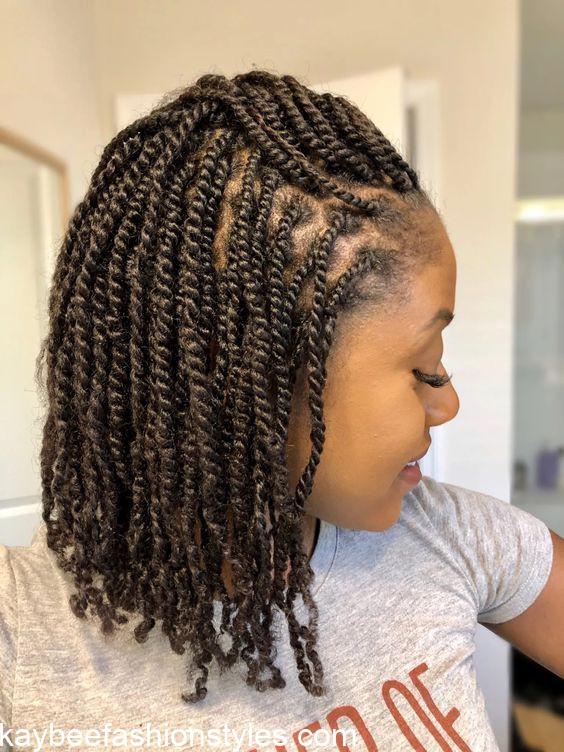 Female 2 strand Twist Styles For Natural hair