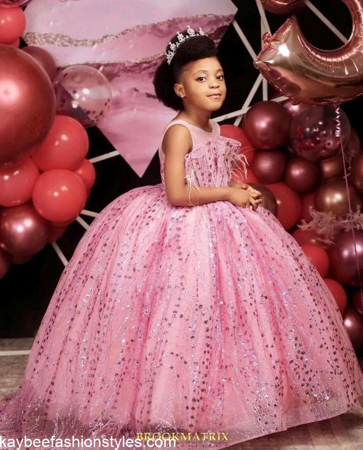 Latest Birthday Gown Styles for Baby Girls in Nigeria