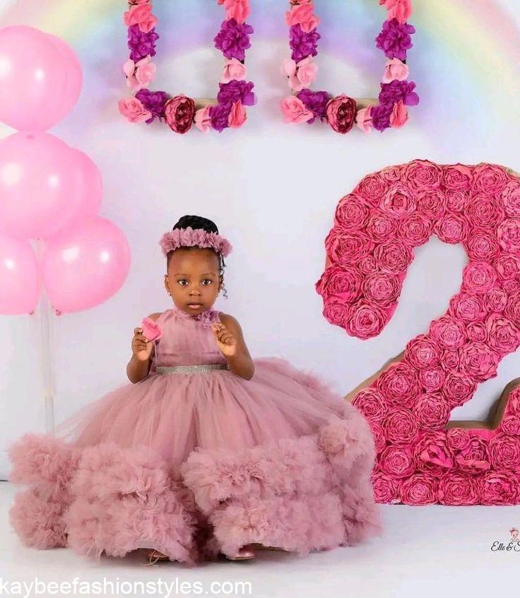 Latest Birthday Gown Styles for Baby Girls in Nigeria