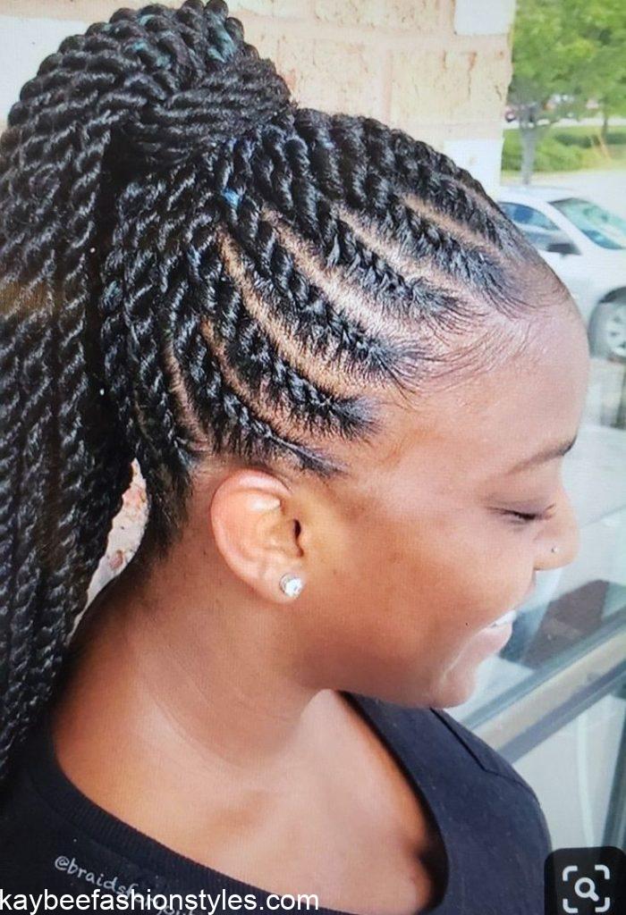 Female 2 strand Twist Styles For Natural hair