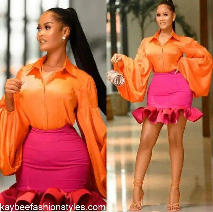 Latest English Plain Material Styles for Ladies