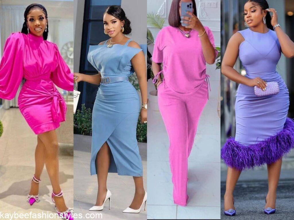 Latest English Plain Material Styles for Ladies