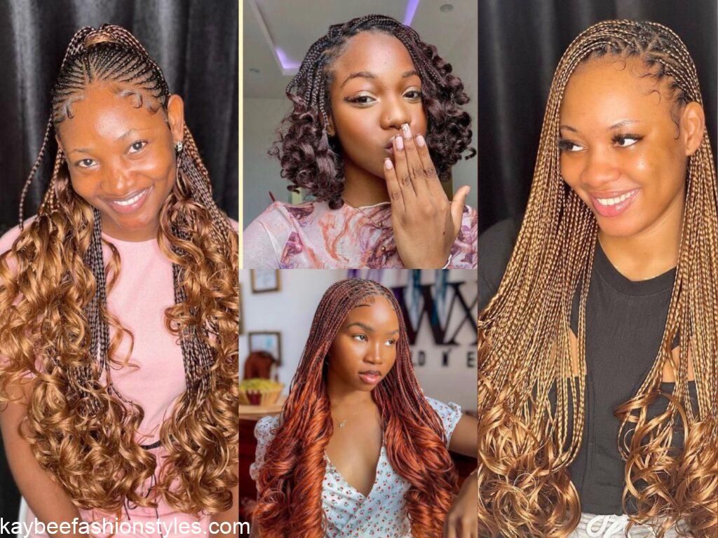 Latest French Curls Braids Hairstyles