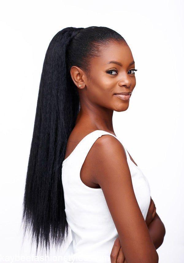 Latest Packing Gel Hairstyles With Kinky Weavon in Nigeria