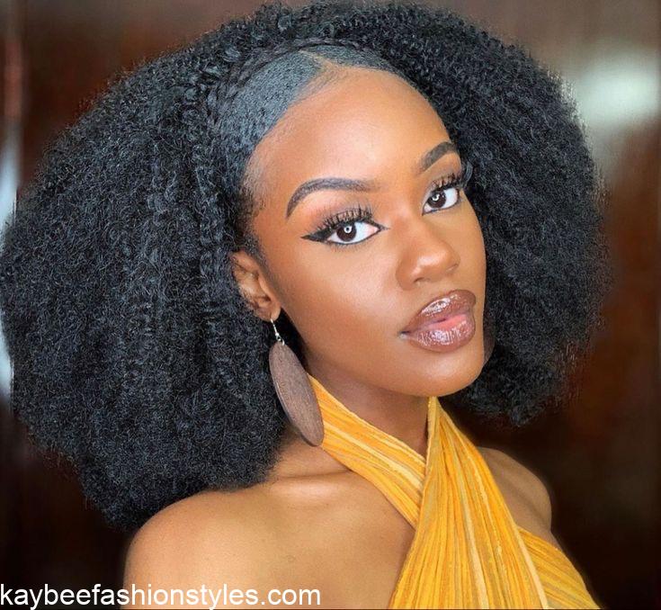 30 Latest Packing Gel Hairstyles With Kinky Weavon in Nigeria Kaybee