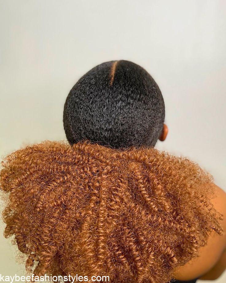 Latest Packing Gel Hairstyles With Kinky Weavon in Nigeria