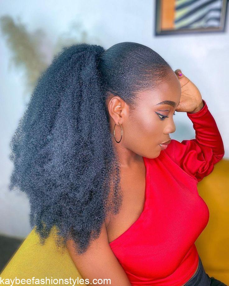 30 Latest Packing Gel Hairstyles With Kinky Weavon in Nigeria - Kaybee ...