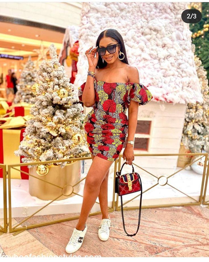 Ankara short gown on sale styles for slim ladies
