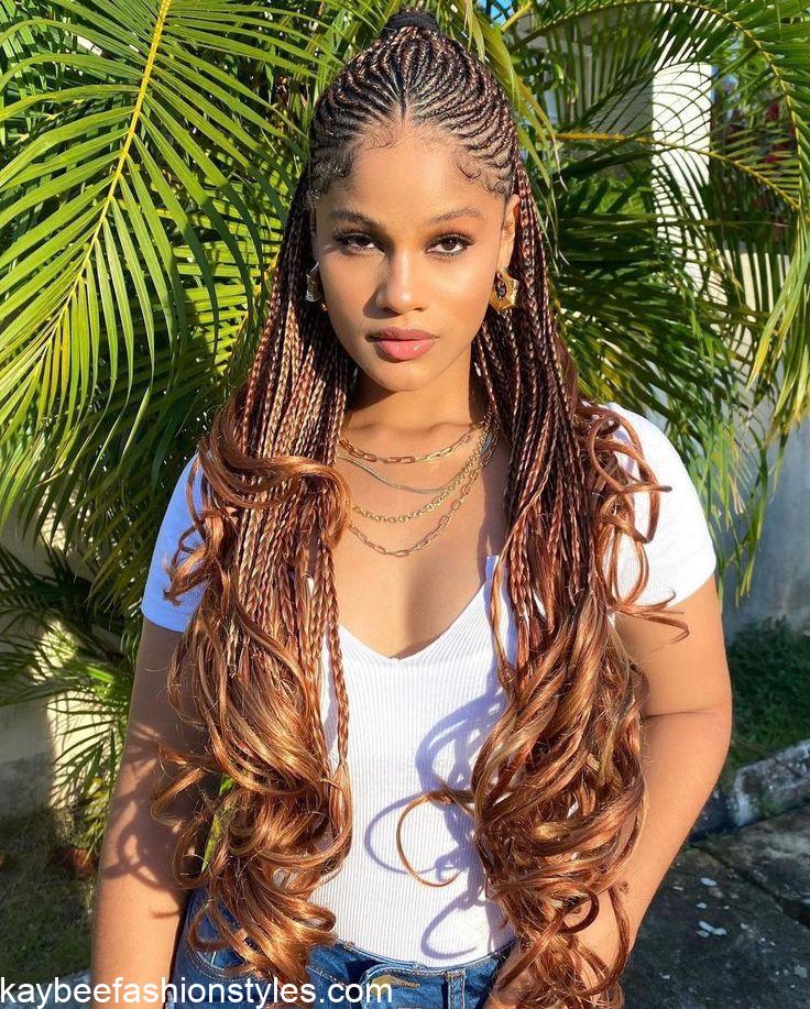 Latest French Curls Braids Hairstyles