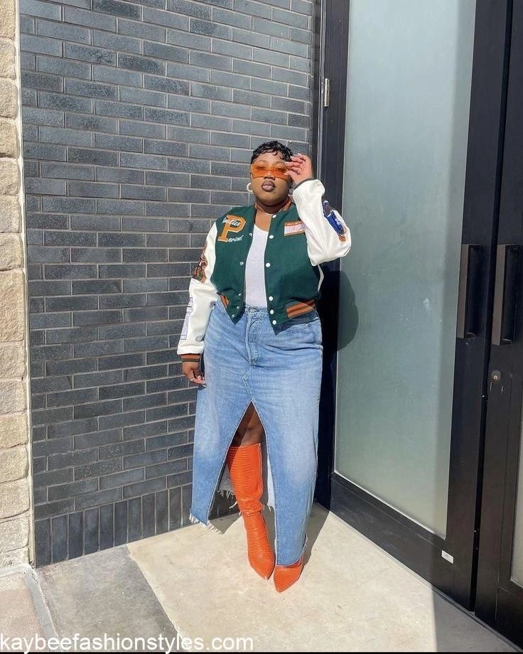 How To Wear Maxi Jean Skirts For Ladies in Nigeria