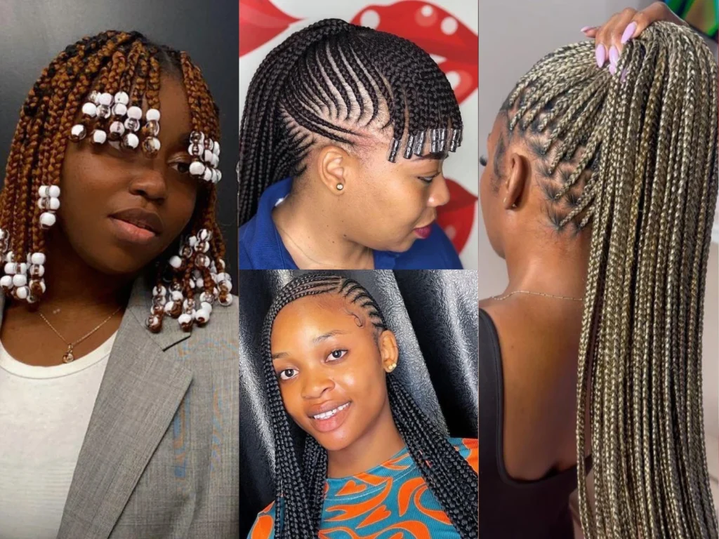 Afro Braids Hairstyles for Ladies