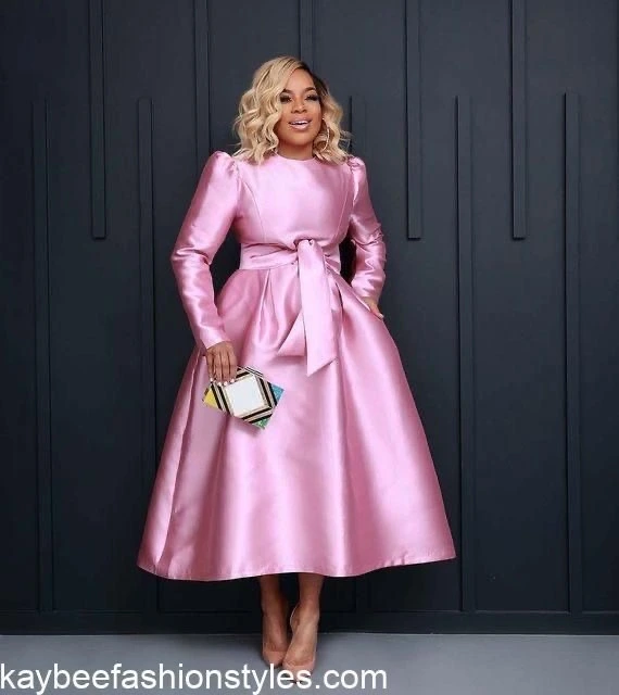 Material Gown Styles for Wedding Guests