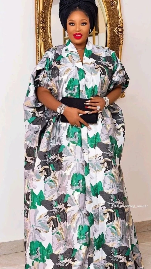 Damask Bubu Gown Styles for Ladies
