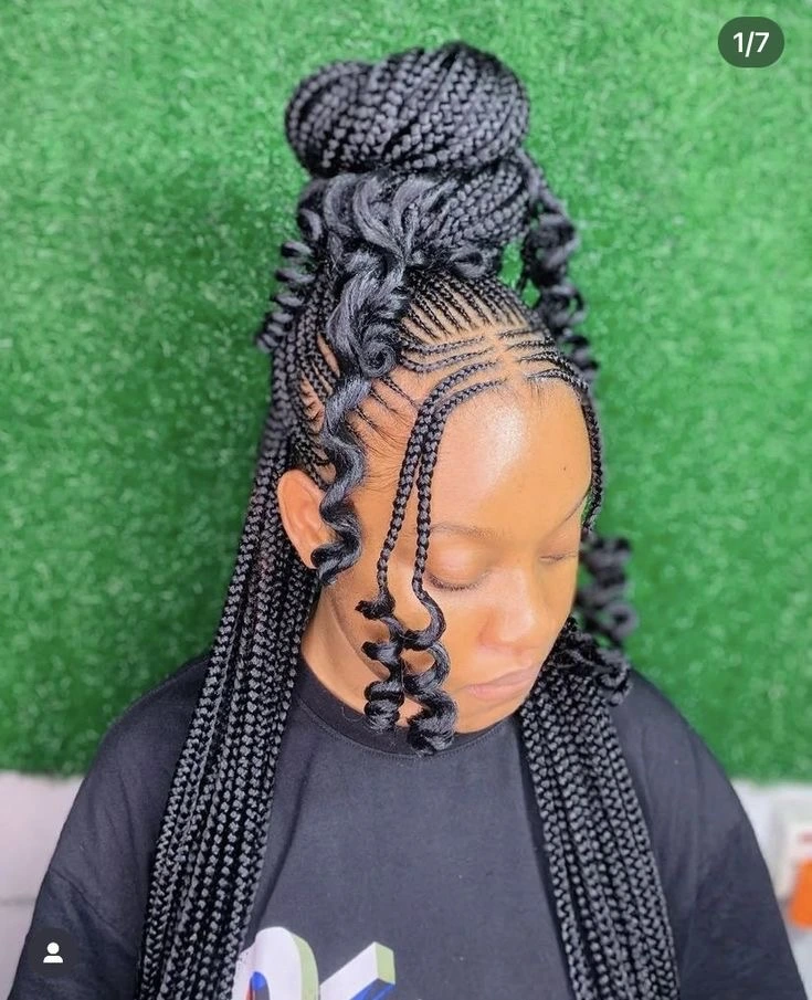 Fulani Braids Hairstyles for Ladies