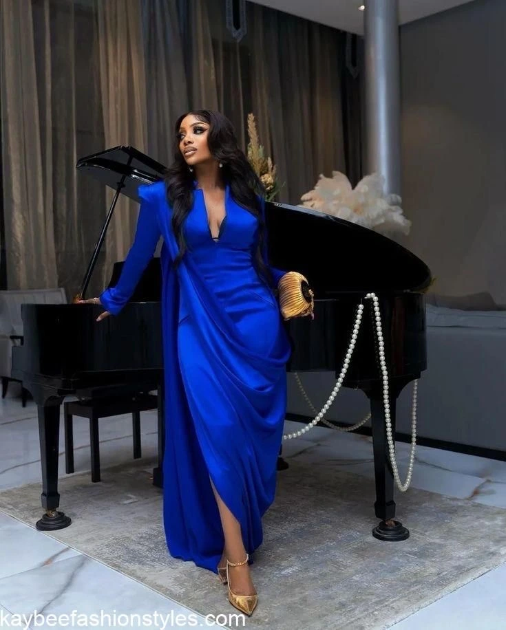 Material Gown Styles for Wedding Guests