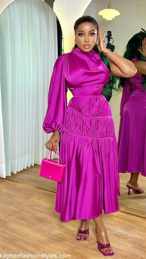 Material Gown Styles for Wedding Guests