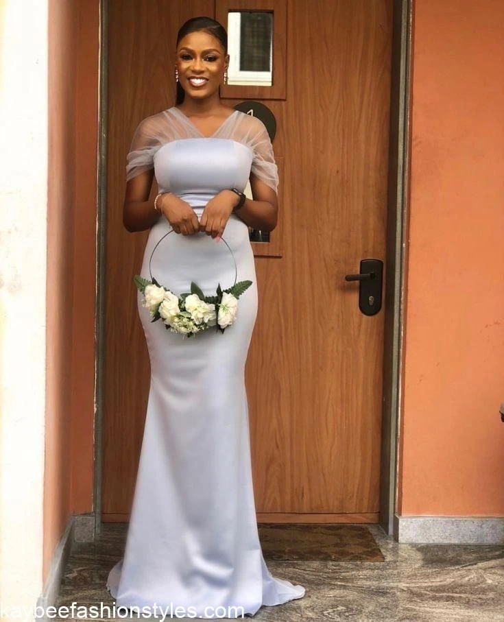 Material Gown Styles for Wedding Guests