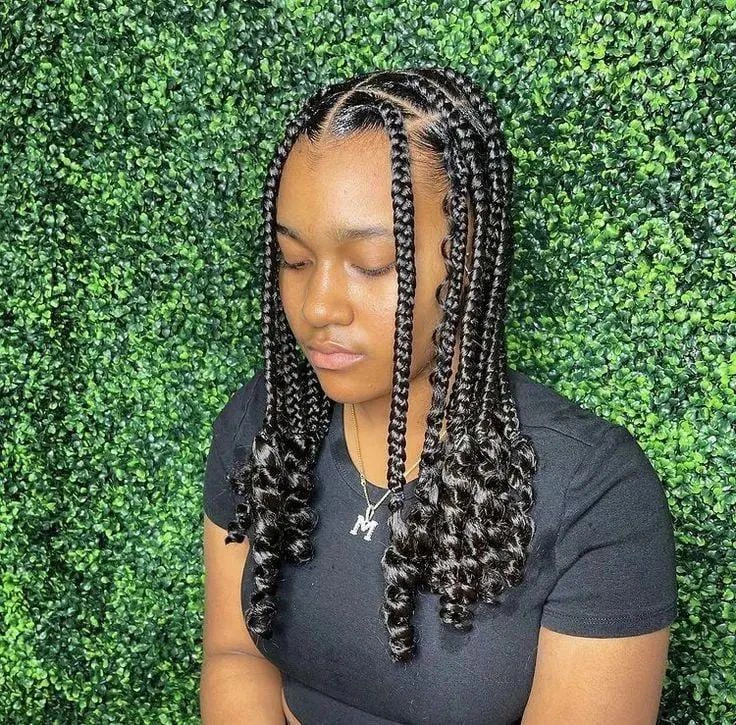 Afro Braids Hairstyles for Ladies
