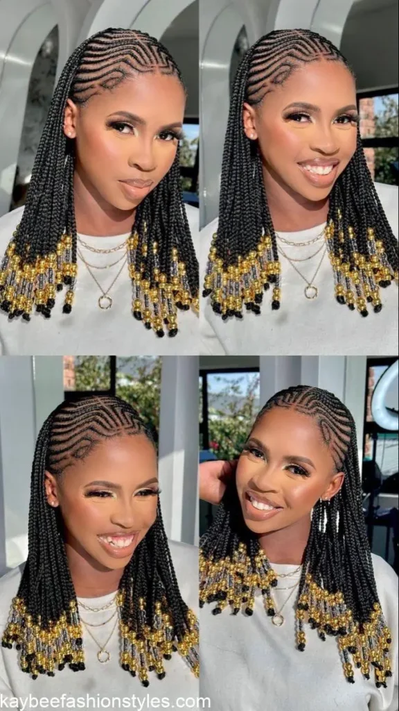 Braids with Beads Hairstyles for Ladies